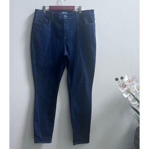 NWT NYDJ Blue Skinny Slim Fit Ultra High Rise Jeans Dark Wash Women's 12